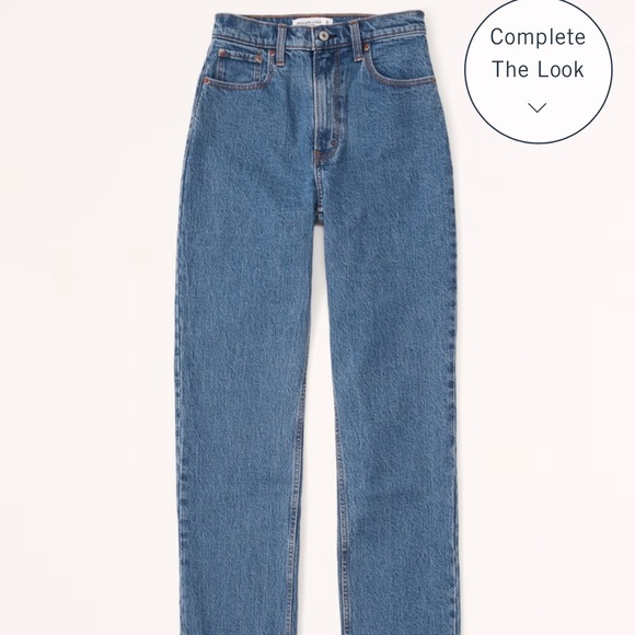 Abercrombie & Fitch 90’s Straight Ultra High Rise with Criss-cross waistband. - Picture 4 of 4